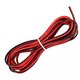 Провод двойной в силиконовой изоляции 26AWG, 0,13 мм², 1 м, черный, красный