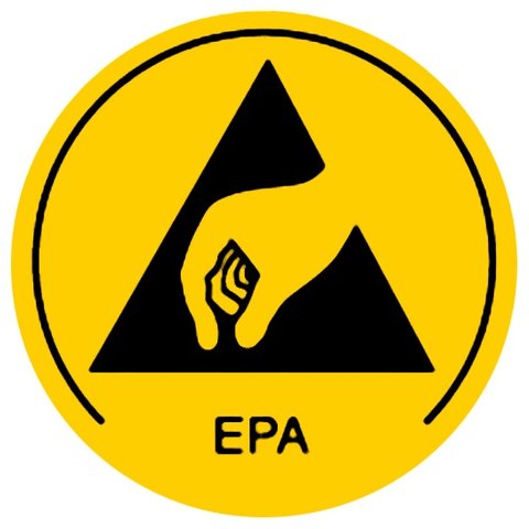 ESD Workstation Warning Labels Warmbier 2850.10