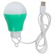 Lámpara LED  USB de 5 W (luz blanca fría, color de carcasa: verde, 5 V, 450 lm)